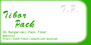 tibor pack business card